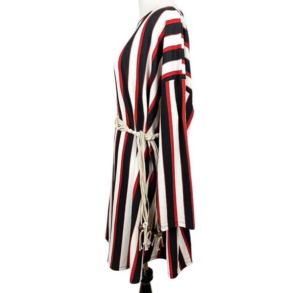 Zara Striped Dress with Woven Belt Size Small - Picture 5 of 10